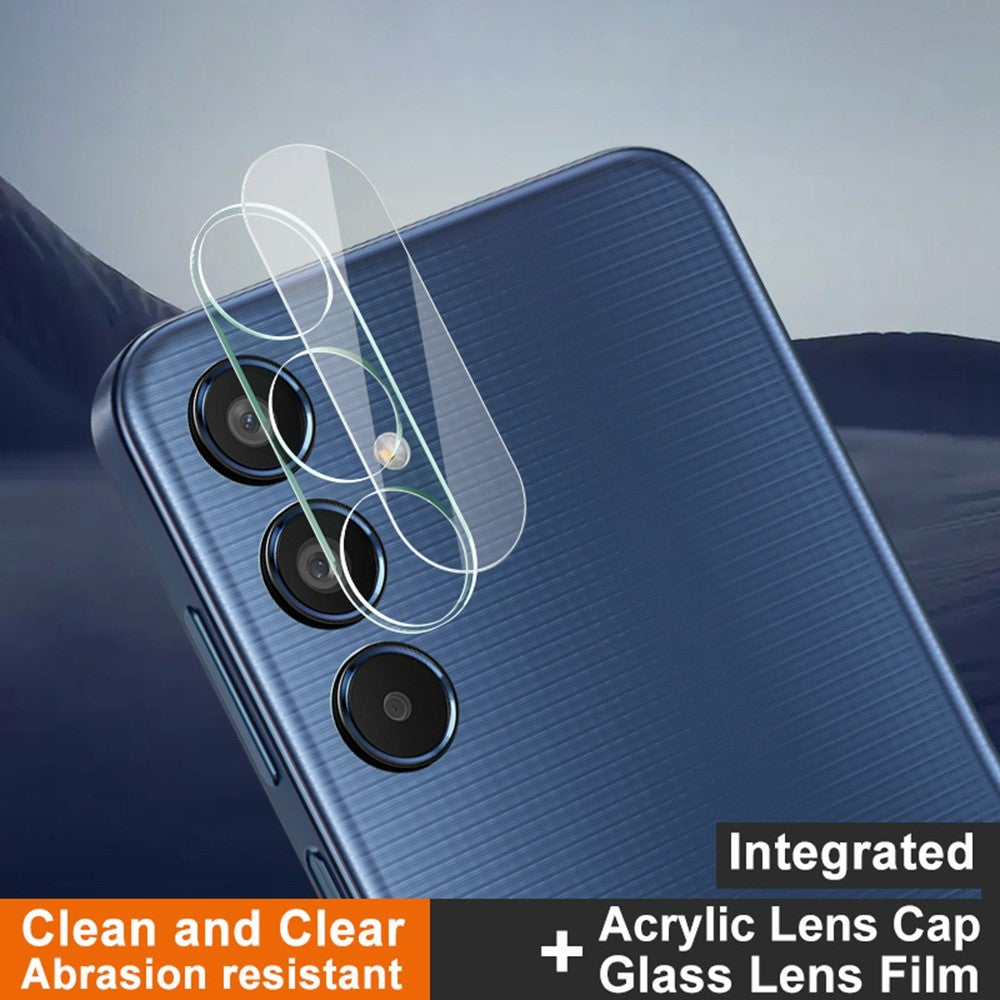 IMAK For Samsung Galaxy M35 5G Camera Lens Protector Tempered Glass Film+Acrylic Lens Cap