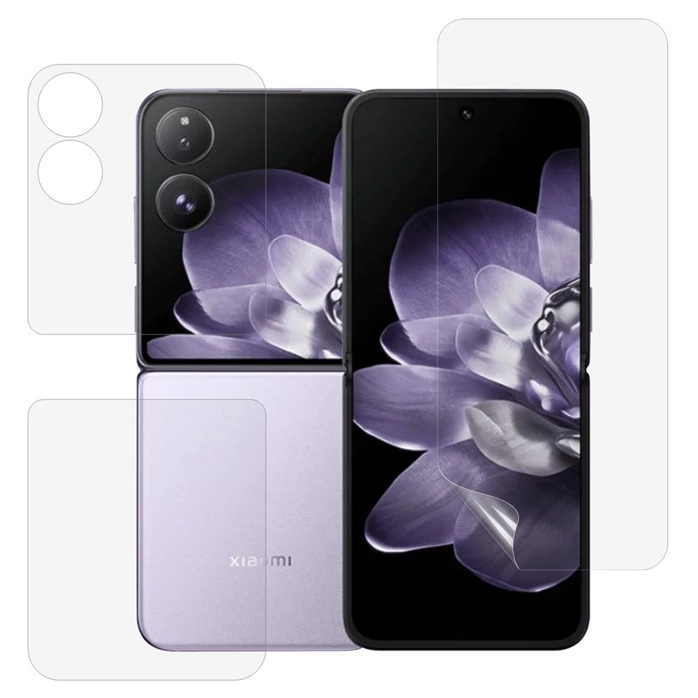 Xiaomi Mix Flip 2 / Mix Flip 5G skärmskyddsset, fram + bak heltäckande TPU + PET hydrogelfilm