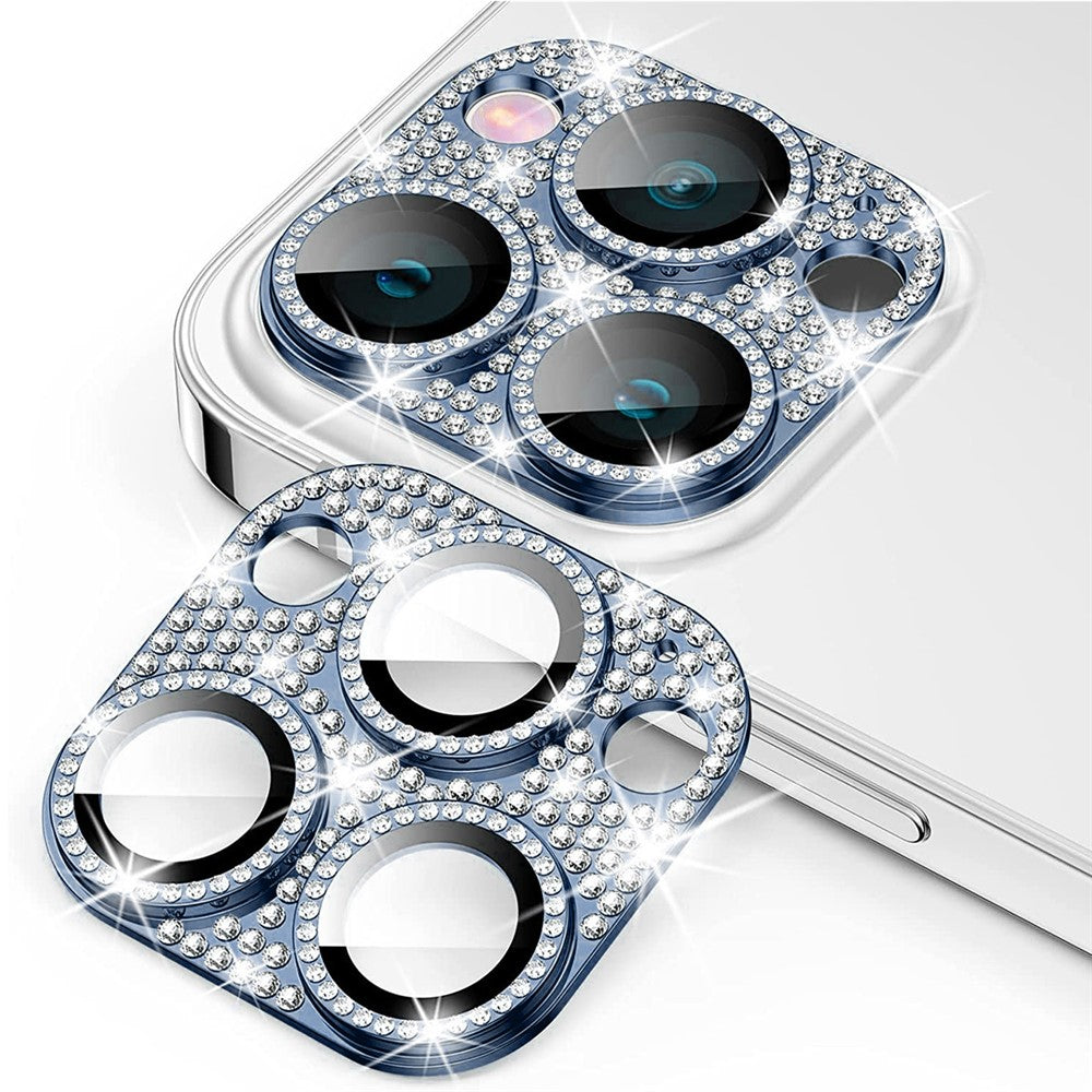 ENKAY HAT PRINCE kameralinsskydd med strasstensdekoration i metall + härdat glas för iPhone 16 Pro / 16 Pro Max