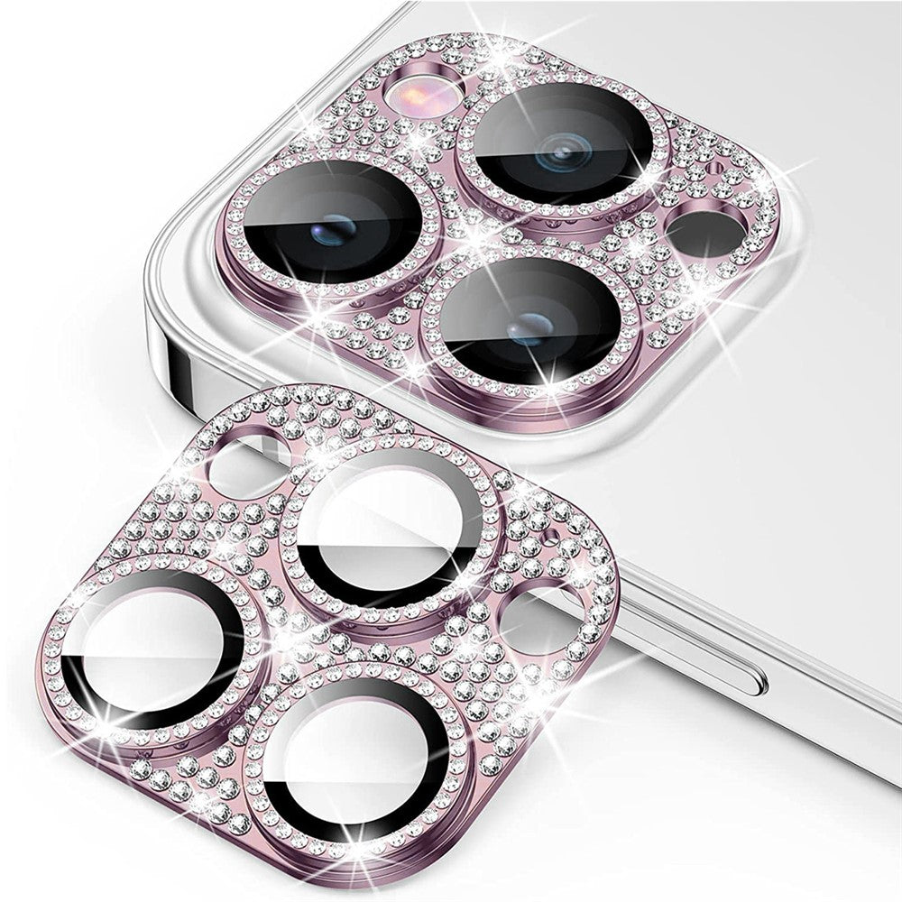 ENKAY HAT PRINCE kameralinsskydd med strasstensdekoration i metall + härdat glas för iPhone 16 Pro / 16 Pro Max