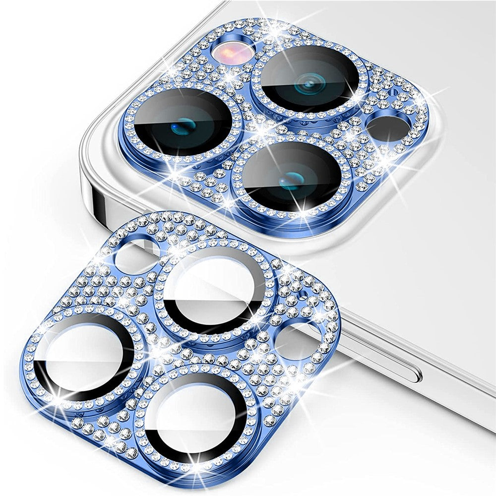 ENKAY HAT PRINCE kameralinsskydd med strasstensdekoration i metall + härdat glas för iPhone 16 Pro / 16 Pro Max