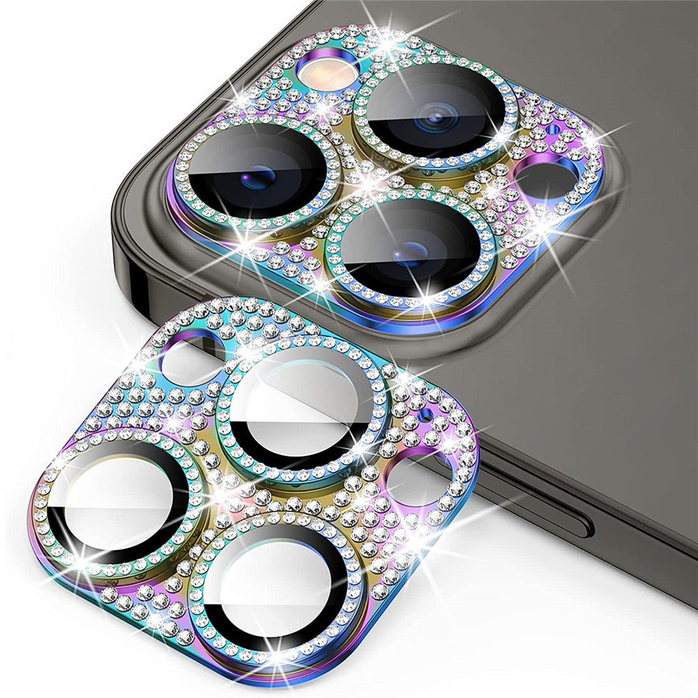 ENKAY HAT PRINCE kameralinsskydd med strasstensdekoration i metall + härdat glas för iPhone 16 Pro / 16 Pro Max