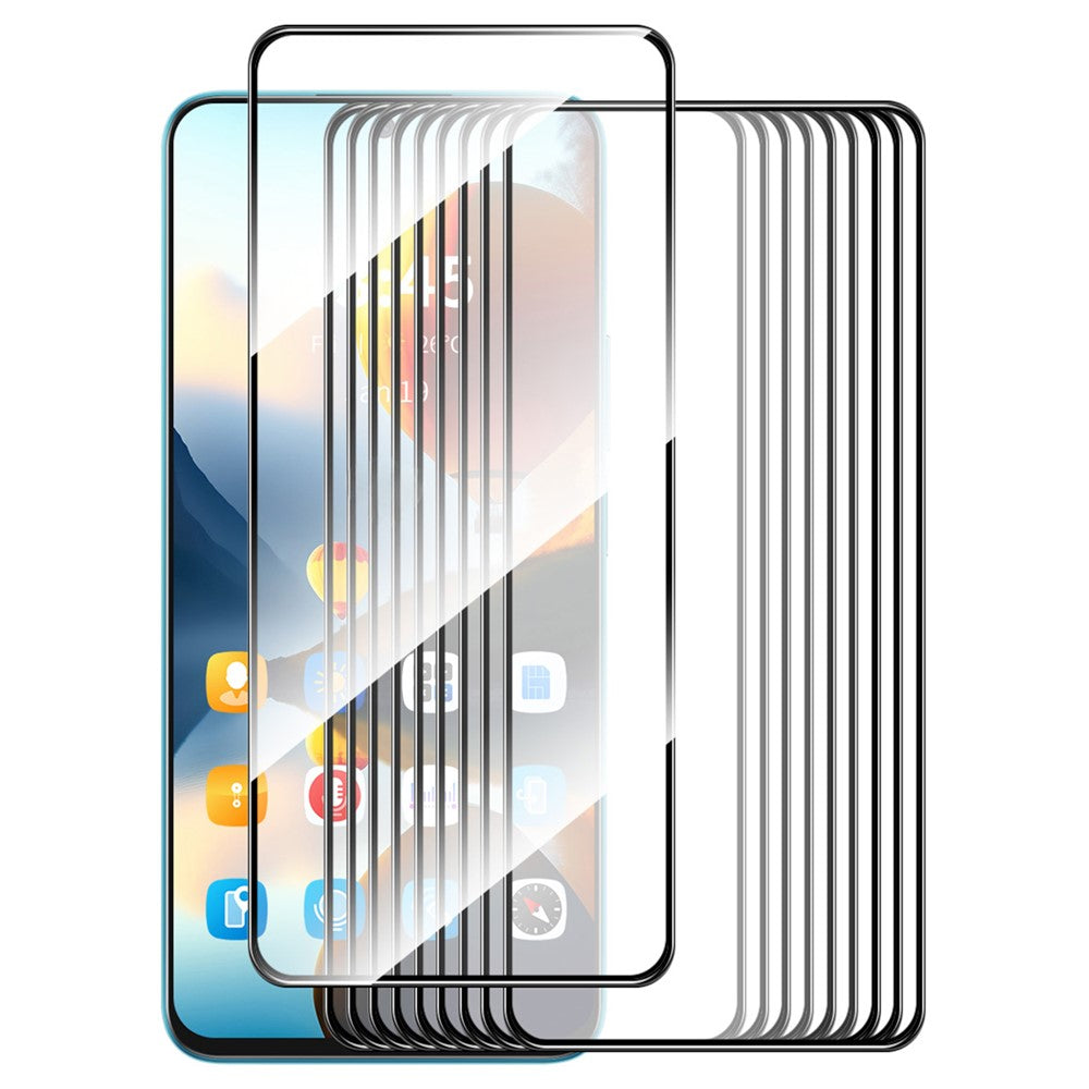 ENKAY HAT PRINCE 10Pcs For Xiaomi Redmi K70 Ultra Screen Protector Full Glue Silk Printing Complete Covering