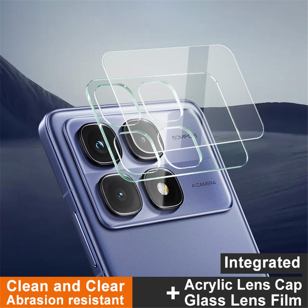 IMAK For Xiaomi Redmi K70 Ultra Tempered Glass Camera Lens Film+Acrylic Lens Cap