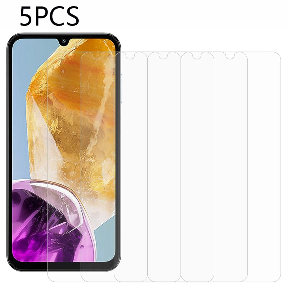 5Pcs For Samsung Galaxy F14 4G Screen Protector 0.3mm 2.5D Tempered Glass Clear Film