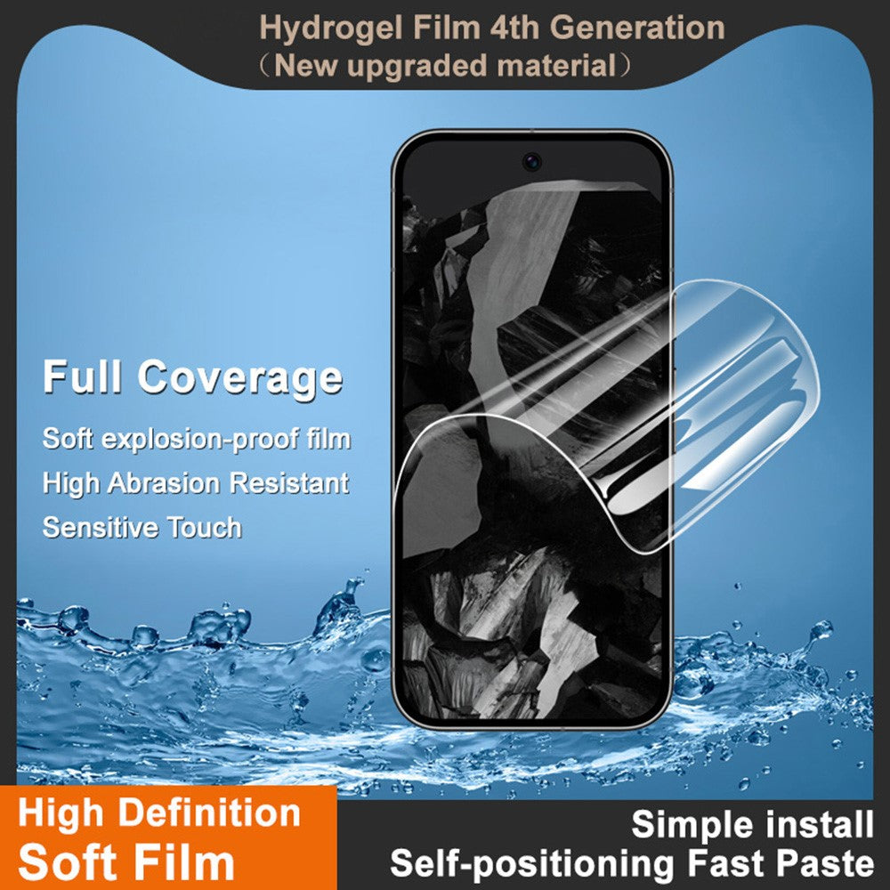 IMAK Hydrogelfilm 4:e generationen för Google Pixel 11 Pro / 11 / 10 Pro / 10 / 9 Pro / 9 / Motorola Edge (2026) Helskärmsskydd Ultraklar mjuk TPU-film