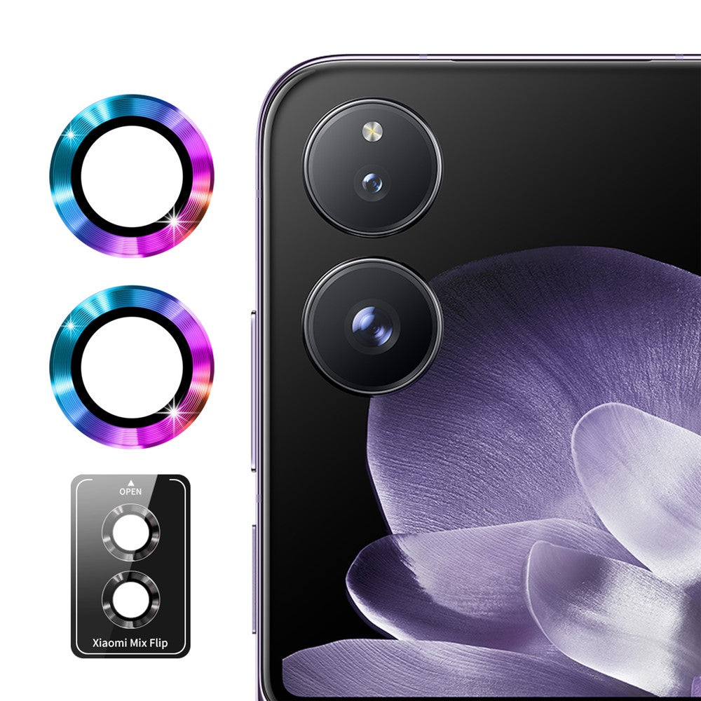 ENKAY HAT PRINCE 1-set för Xiaomi Mix Flip 5G kameralinsskydd metallring linsfilm