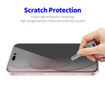ENKAY HAT PRINCE 2Pcs For iPhone 16 Plus / 15 Plus Tempered Glass Film Anti-Spy Privacy Protection Screen Protector
