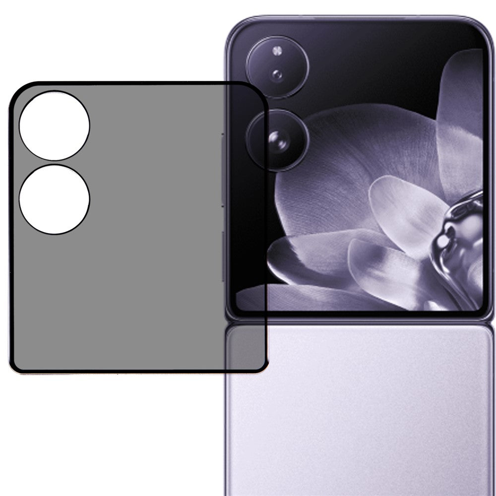 For Xiaomi Mix Flip 5G Anti-Peep Screen Protector Full Covering Silk Printing Tempered Glass Film