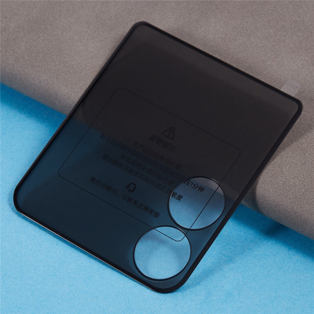 For Xiaomi Mix Flip 5G Anti-Peep Screen Protector Full Covering Silk Printing Tempered Glass Film