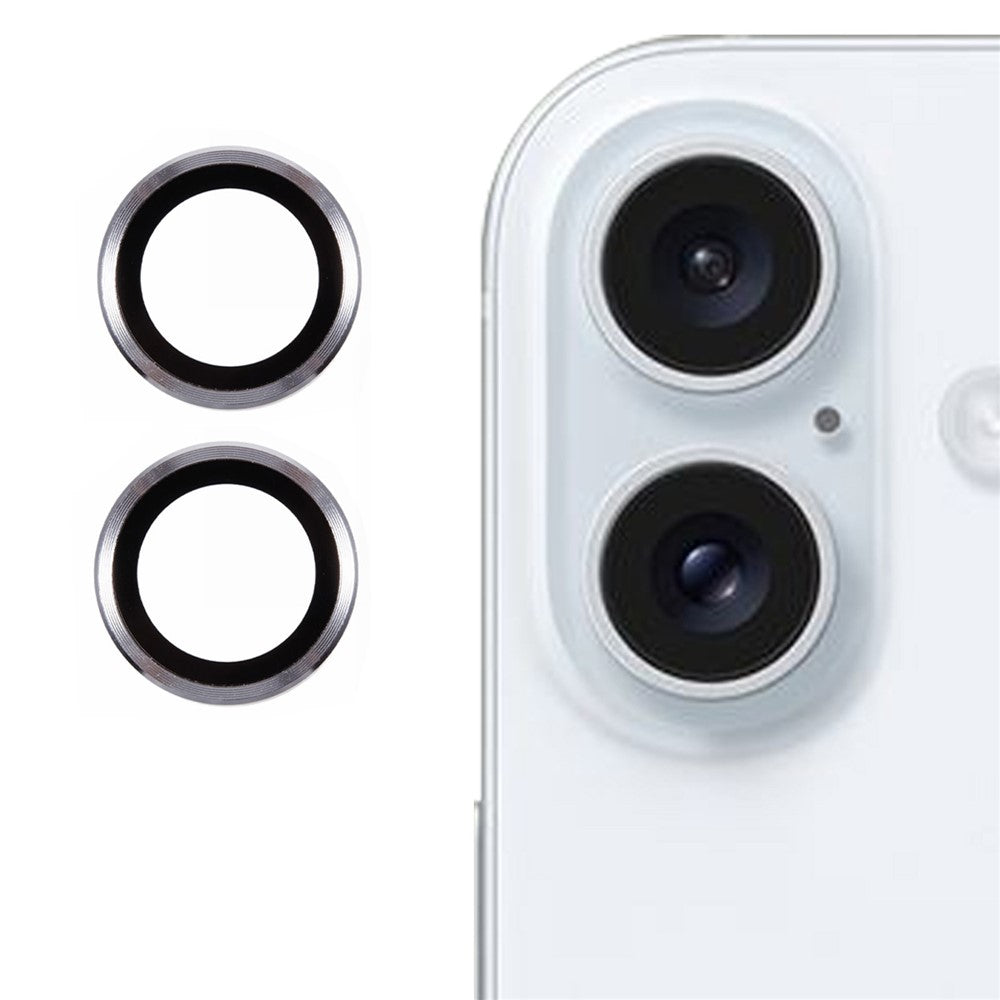 2Pcs / Set For iPhone 16 / 16 Plus Camera Lens Protector Scratch-Resistant Corning Gorilla Glass Lens Film