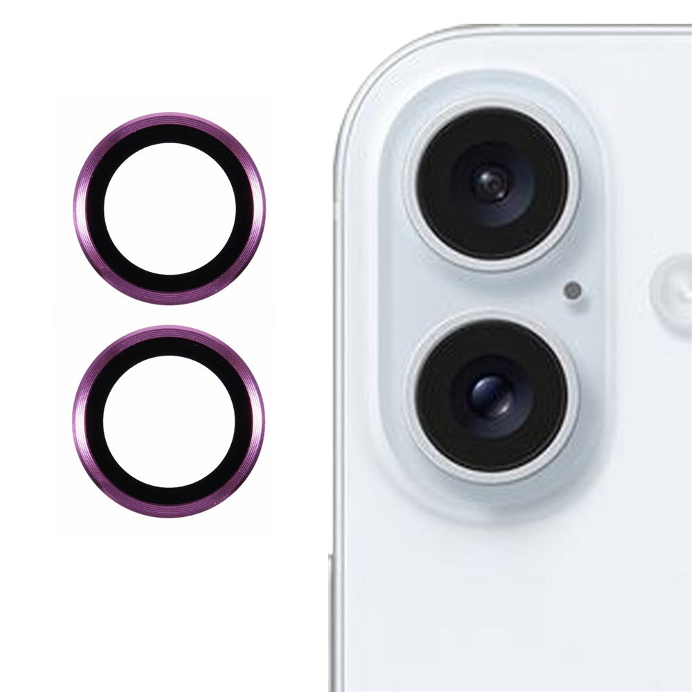 2Pcs / Set For iPhone 16 / 16 Plus Camera Lens Protector Scratch-Resistant Corning Gorilla Glass Lens Film