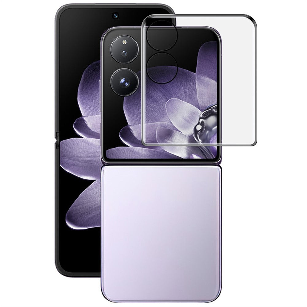 IMAK För Xiaomi Mix Flip 5G Baksidan Härdat Glas Helskärmsskydd 3D Böjd Kant Bakfilm