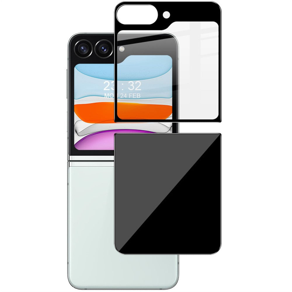 IMAK 1 sæt til Samsung Galaxy Z Flip6 5G beskytter til lille bagskærm hærdet glas bagcover