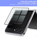 IMAK 1 sæt til Samsung Galaxy Z Flip6 5G beskytter til lille bagskærm hærdet glas bagcover