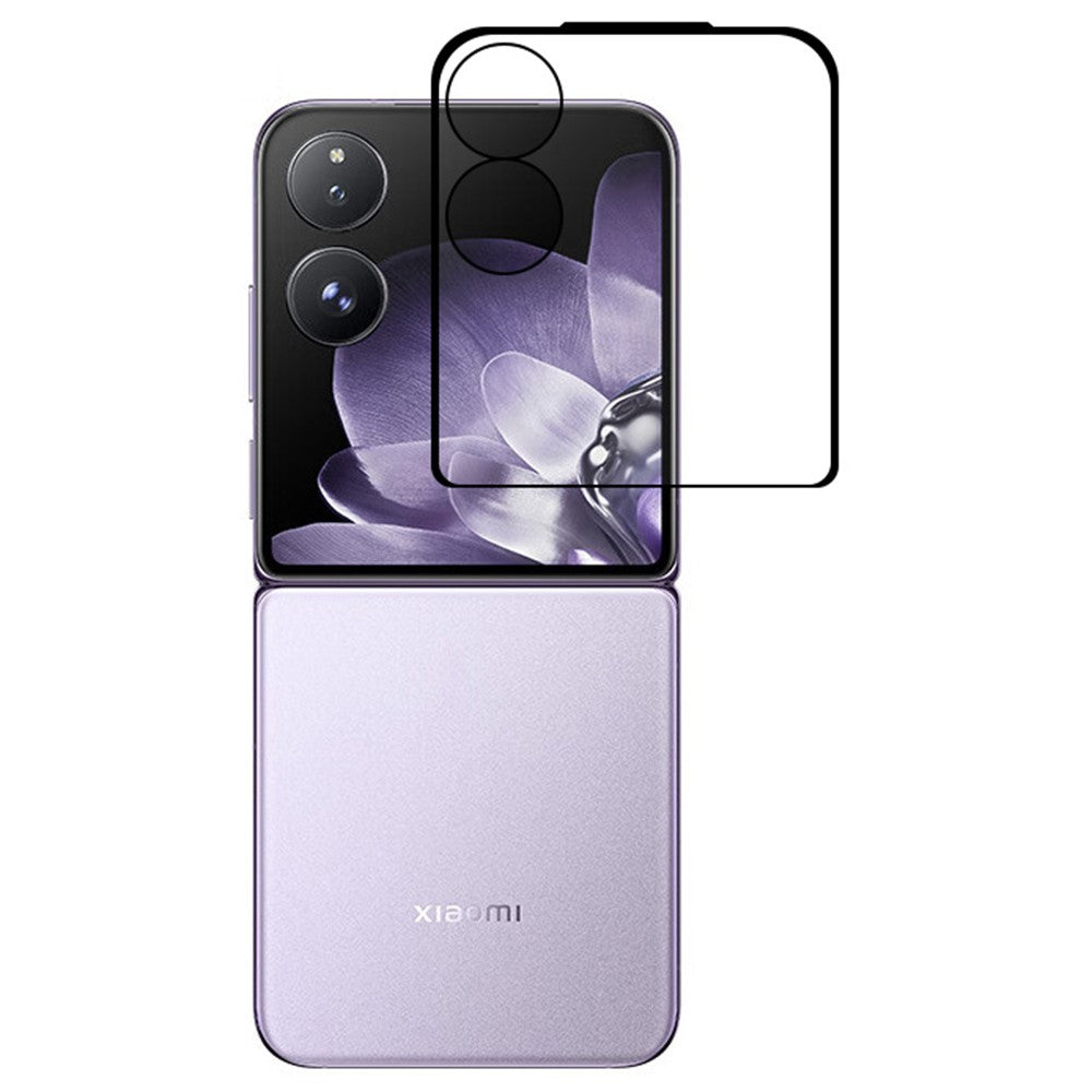 RURIHAI För Xiaomi Mix Flip 5G Böjd Bakre Skärmskydd Hög Aluminium-Silikon Glasfilm Sidolim