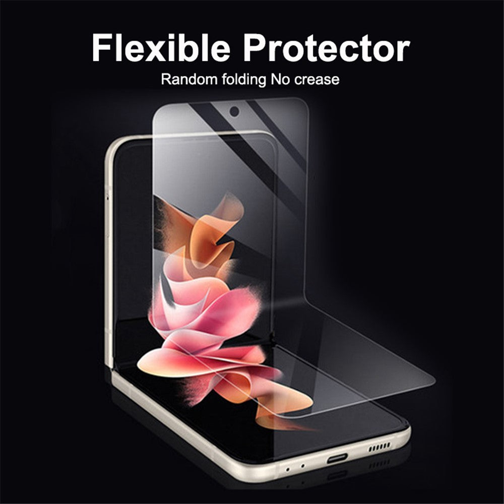 ENKAY HAT PRINCE 5 st/set för Samsung Galaxy Z Flip4 5G Ultra Clear Skärmskydd Mjukt TPE+PET+TPU Heltäckande Hydrogelfilm för Känslig Pekskärm
