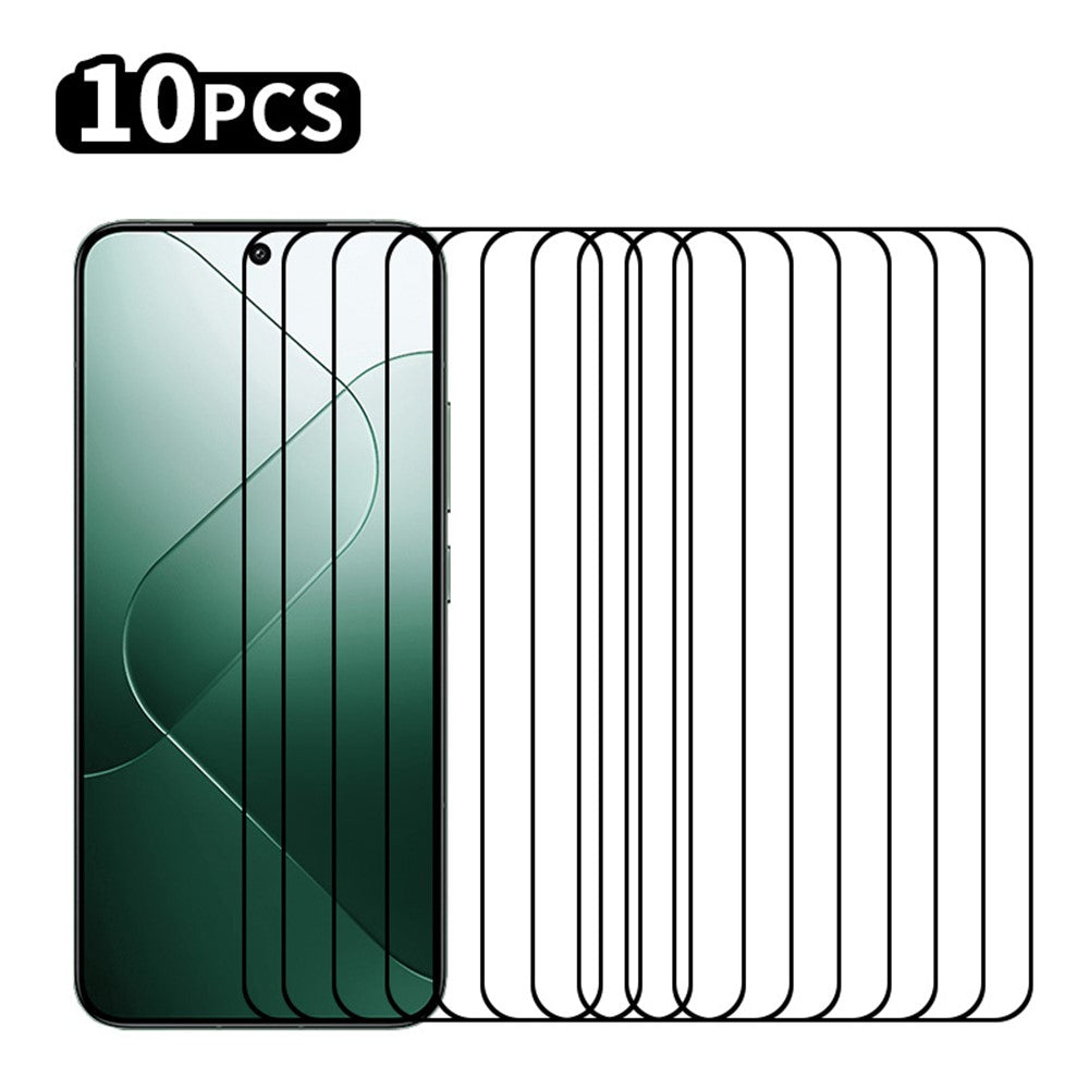 RURIHAI 10 stk. høj aluminium-siliciumglasfilm til Xiaomi 14T Pro / 14T, 0,26 mm, 2,5D sekundærhærdende skærmbeskytter