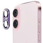 ENKAY HAT PRINCE For iPhone 16 /  16 Plus Camera Lens Protector Rhinestone Decor Metal+Tempered Glass Lens Film