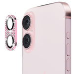 ENKAY HAT PRINCE For iPhone 16 /  16 Plus Camera Lens Protector Rhinestone Decor Metal+Tempered Glass Lens Film