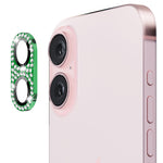 ENKAY HAT PRINCE For iPhone 16 /  16 Plus Camera Lens Protector Rhinestone Decor Metal+Tempered Glass Lens Film
