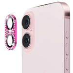 ENKAY HAT PRINCE For iPhone 16 /  16 Plus Camera Lens Protector Rhinestone Decor Metal+Tempered Glass Lens Film