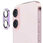 ENKAY HAT PRINCE For iPhone 16 /  16 Plus Camera Lens Protector Rhinestone Decor Metal+Tempered Glass Lens Film