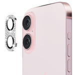 ENKAY HAT PRINCE For iPhone 16 /  16 Plus Camera Lens Protector Rhinestone Decor Metal+Tempered Glass Lens Film