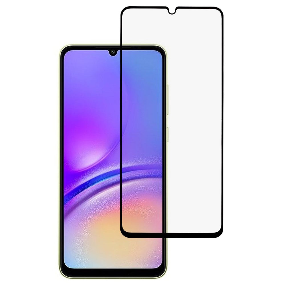 Samsung Galaxy A06 4G / A06 5G-skærmbeskyttelse af hærdet glas, fuldklæbende silk print-skærmfilm