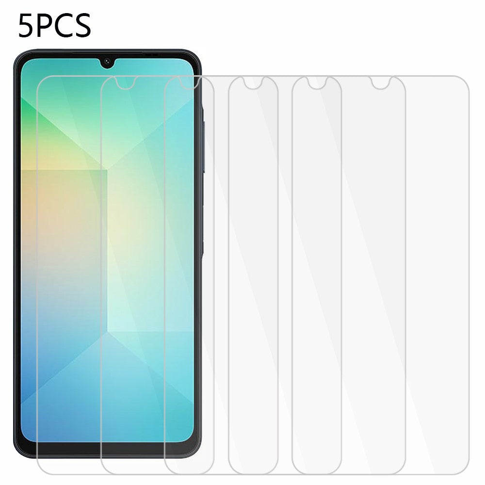 5 st för Samsung Galaxy A06 4G / A06 5G skärmskydd 0,3 mm 2,5D härdat glas klar film