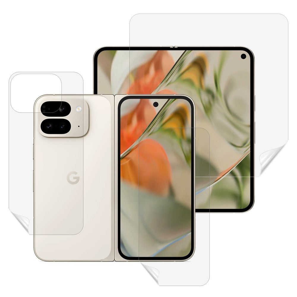 For Google Pixel 9 Pro Fold 5G Screen Protector Set, Front + Back Full Cover TPU+PET Hydrogel Film