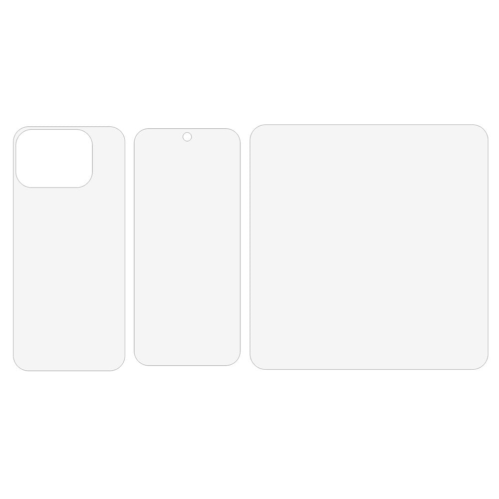 For Google Pixel 9 Pro Fold 5G Screen Protector Set, Front + Back Full Cover TPU+PET Hydrogel Film