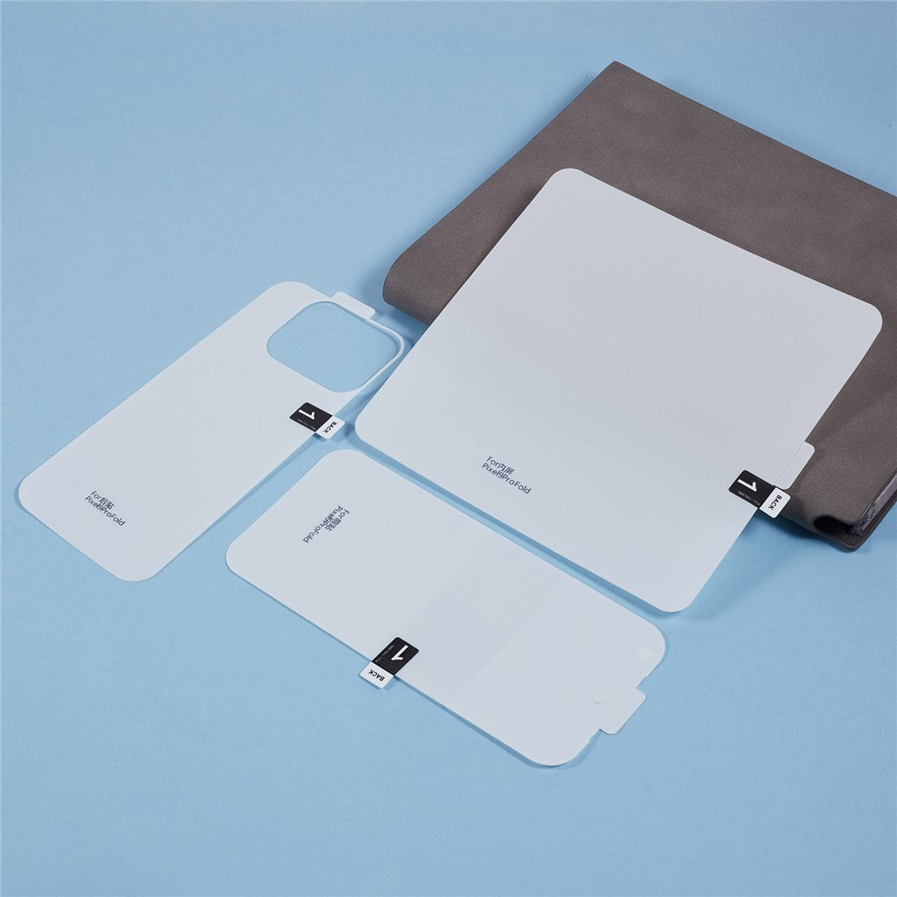 For Google Pixel 9 Pro Fold 5G Screen Protector Set, Front + Back Full Cover TPU+PET Hydrogel Film