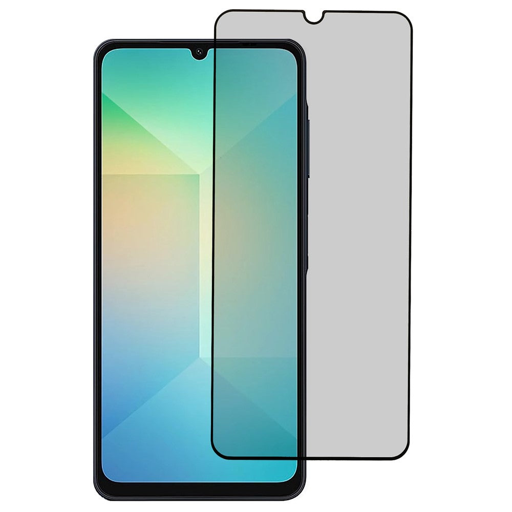 Samsung Galaxy A06 4G / A06 5G hærdet glasfilm med anti-kig-privatlivsbeskyttelse, fuldt klæbende skærmbeskyttelse