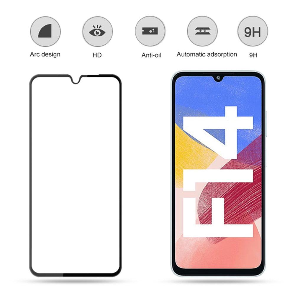 MOCOLO For Samsung Galaxy F14 4G Screen Protector Anti-Shatter Silk Printing Tempered Glass Film