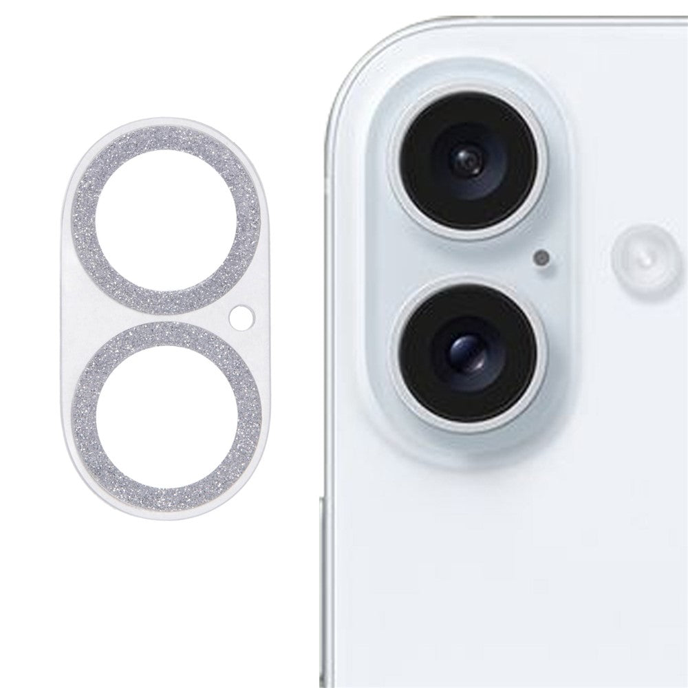Til iPhone 16 / 16 Plus Kameraglasbeskytter Glitrende Hærdet Glas Linsefilm