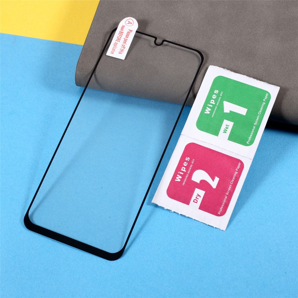 Samsung Galaxy A08 5G / A08 4G / A07 4G / A07s 4G / M06 5G / F06 5G / A06 4G / A06 5G Härdat glas Elektroplätering Anti-fingeravtryck Silkestryck Helklistrad Skärmskydd