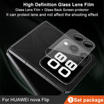 IMAK För Huawei Nova Flip 5G Kameralinsfilm + Härdat Glas Bakre Skärmskydd