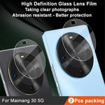 IMAK 2Pcs / Set for Huawei Maimang 30 5G Camera Lens Protector Ultra Clear Tempered Glass Lens Film