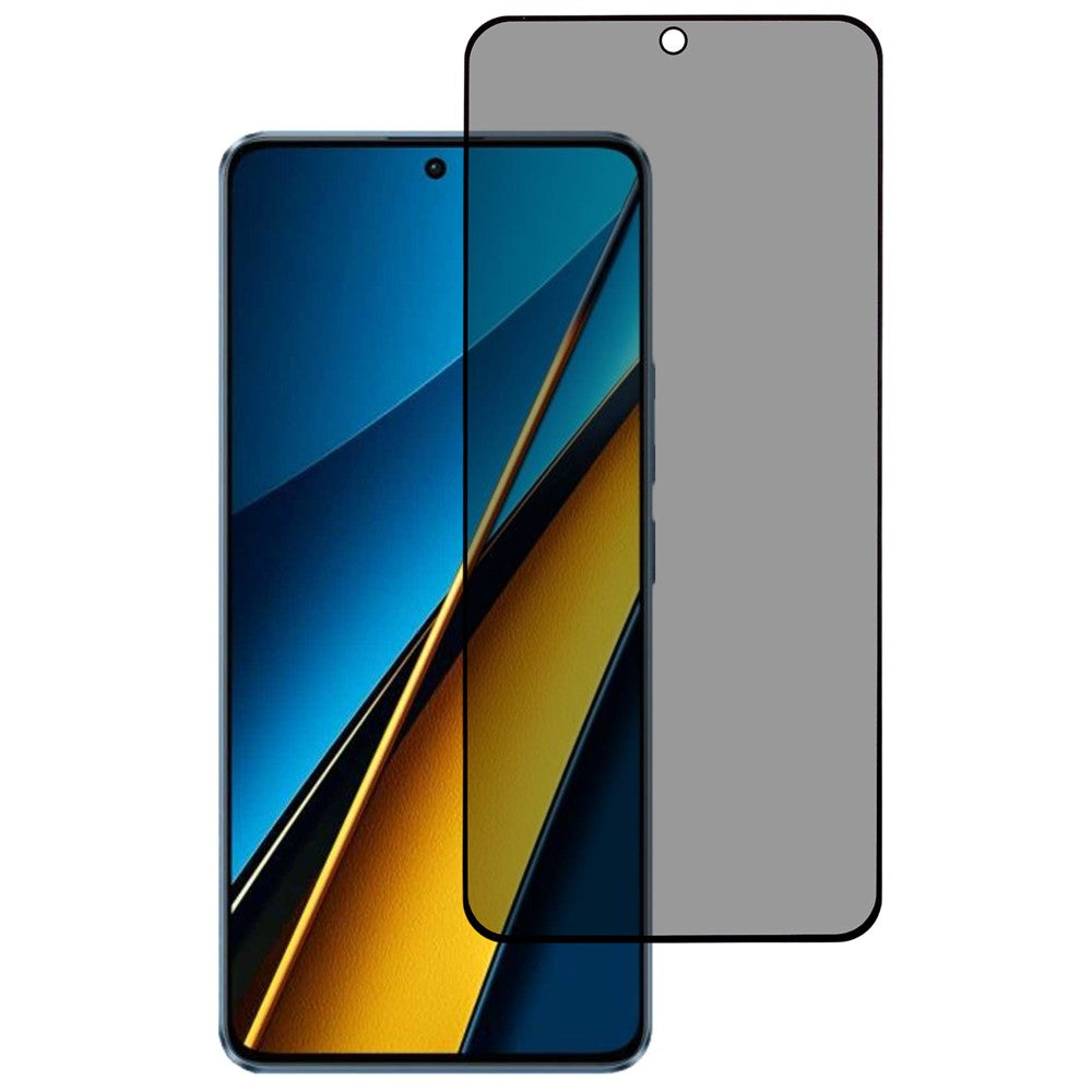 Xiaomi Poco X6 Pro 5G Anti-Peep Heltäckande Skärmskydd Silk Print Härdat Glas Film