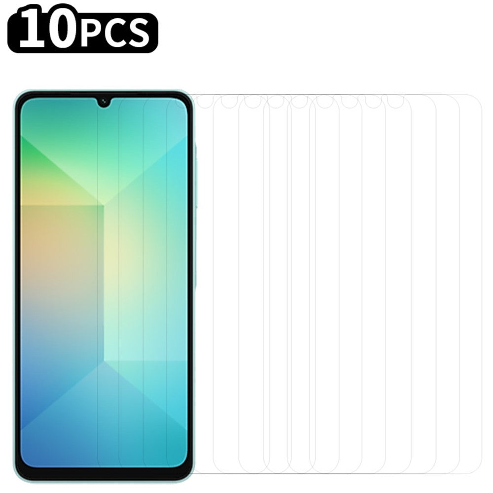 RURIHAI 10 st. för Samsung Galaxy A06 4G / A06 5G skärmskydd reptåligt HD klart 0,26 mm 2,5D