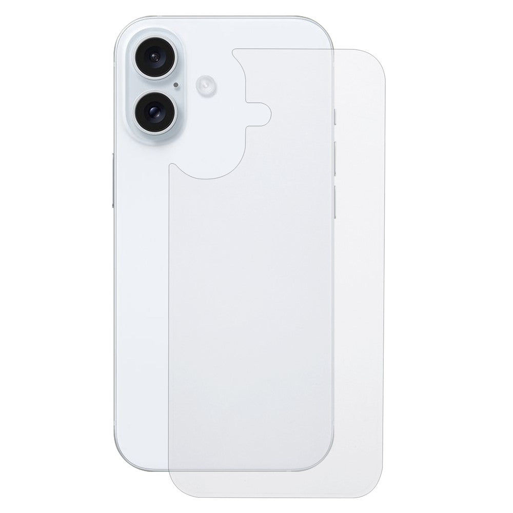 For iPhone 16 Plus Clear Back Screen Protector Explosion-Proof Cell Phone Rear Tempered Glass Film