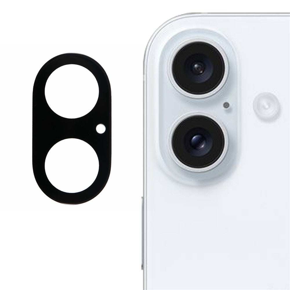 Til iPhone 16 / 16 Plus Hærdet Glas Linsebeskytter Silketryk Kameralinsefilm