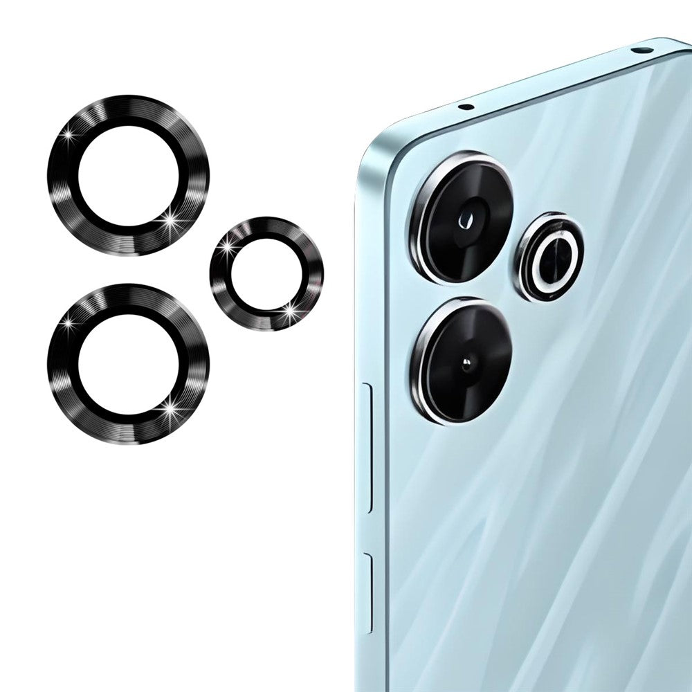 ENKAY HAT PRINCE För Xiaomi Redmi Note 13R 5G Kameralinsskydd Metallring Linsfilm