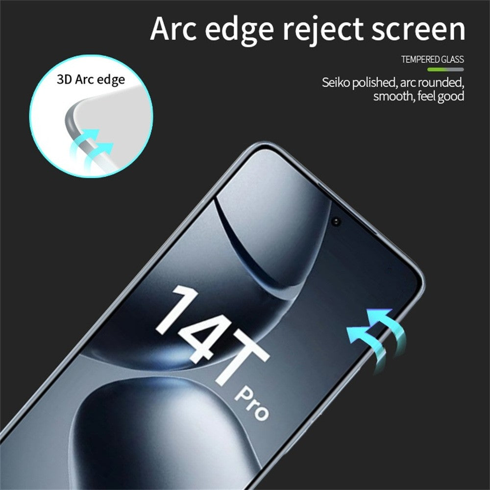 MOFI JK 3D Tempered Glass Film-1 for Xiaomi 14T / 14T Pro Full Screen Protector Anti-Explosion