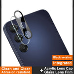 IMAK til Samsung Galaxy A16 5G / A16 4G Hærdet glas linsefilm + akrylhætte (sort version)