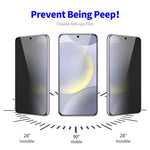 ENKAY HAT PRINCE For Samsung Galaxy S24 FE 2Pcs Privacy Screen Protector 28-degree Anti-Spy Tempered Glass