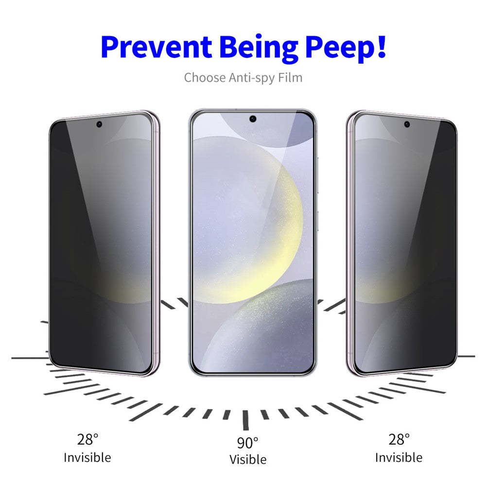 ENKAY HAT PRINCE For Samsung Galaxy S24 FE 2Pcs Privacy Screen Protector 28-degree Anti-Spy Tempered Glass