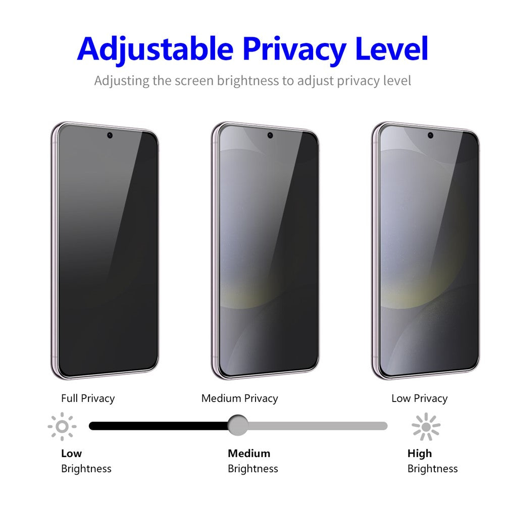 ENKAY HAT PRINCE For Samsung Galaxy S24 FE 2Pcs Privacy Screen Protector 28-degree Anti-Spy Tempered Glass