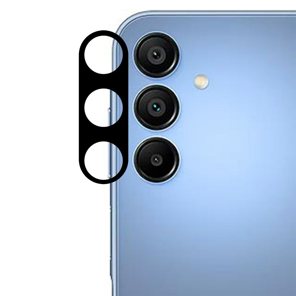 Samsung Galaxy A16 5G / A16 4G kamerlinsebeskyttelse, sort silketryk, hærdet glas og linsefilm